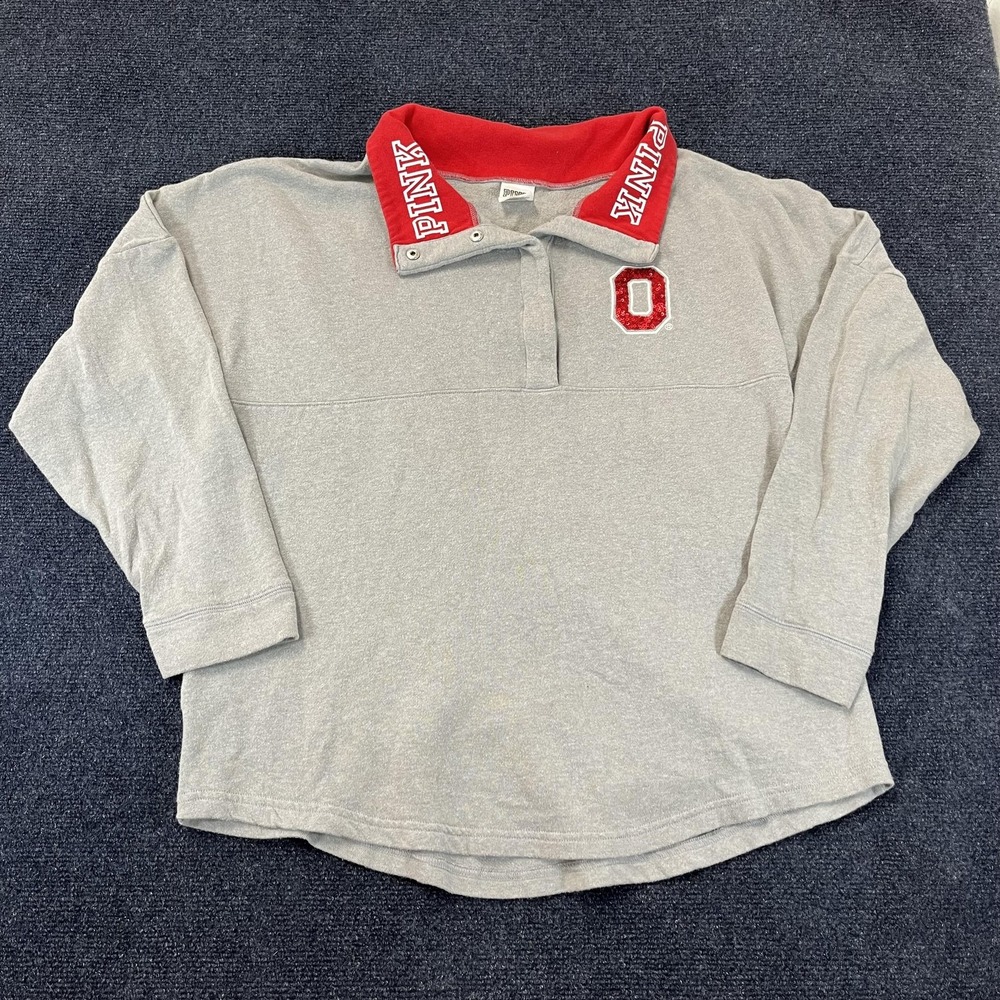 Ohio State Buckeyes Shirt Womens Large NCAA Football Sequins Victoria's Secret